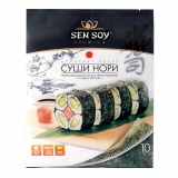 SEN SOY Суши Нори морские водоросли для приготовления суши и роллов 10 листов 28 г