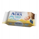 AURA Влажные салфетки Ultra Comfort для детей 60 шт