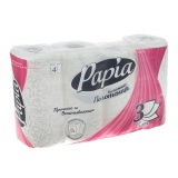 PAPIA бумажные полотенца белые трёхслойные 4 шт