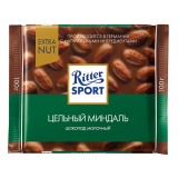 RITTER SPORT шоколад молочный Extra Nut Цельный Миндаль 100 г